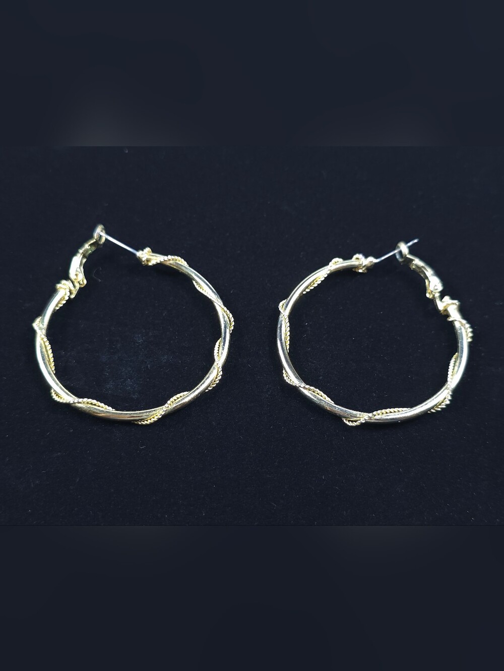 Gold-Tone Twisted Hoop Earrings - Women Jewelry